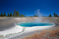 Black sand pool at upper basin