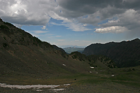 Beginning of thunderstorm in mountains.../   ...