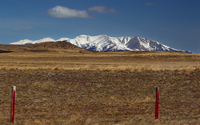 Mountain behind a fence.../  ...